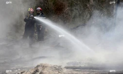 Feu de rémanents au Maïdo