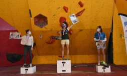 Coupe de France d'escalade de bloc : Fanny Gibert marraine et championne