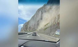 La Possession : un éboulis vient de se produire sur la route du littoral, sans conséquence sur la circulation