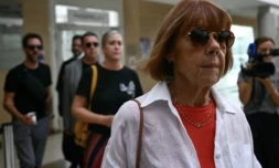 Gisèle Pelicot arrive au palais de justice d'Avignon, le 10 septembre 2024 ( AFP / Christophe SIMON )