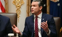 Le ministre américain de la Défense, Pete Hegseth, lors d'un Conseil des Ministres à la Maison Blanche le 2 décembre 2025 ( AFP / ANDREW CABALLERO-REYNOLDS )