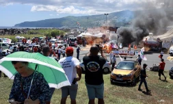 Rassemblement contre la réforme des retraites devant la CGSS de Saint-Denis le 16 janvier 2020