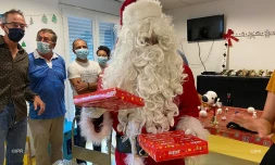 le père noël à l'hopital des enfants