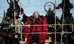 Madonna lors d'un concert à Bercy à Paris le 9 décembre 2015 
