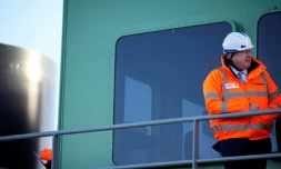 Le Premier ministre britannique en visite aux docks de Tilbury, le 31 janvier 2022