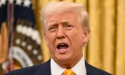 Donald Trump à la Maison Blanche à Washington, le 21 février 2025