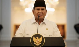 Le président indonésien Prabowo Subianto s'exprime lors d'une conférence de presse, à Jakarta, le 31 août 2025