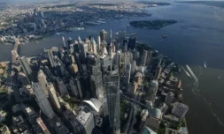 Vue aérienne de Manhattan, à New York, le 6 août 2021 ( AFP / Ed JONES )