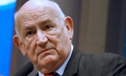 Pierre Camou, président de la Fédération française de rugby entre 2008 et 2016, lors d'une conférence de presse à Levallois-Perret, le 19 janvier 2016