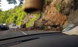 Eboulis route de la Montagne