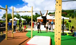 inaguration aire de street workout tan rouge 