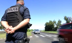 controle routier par la police nationale au Barachois 