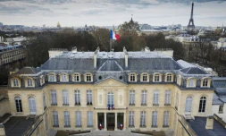Vue aérienne du Palais de l'Elysée à Paris prise le 12 mars 2019 