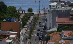 Une rue de Fort-de-France, sur l'île française de la Martinique, dans les Caraïbes, le 25 septembre 2024 ( AFP / Ed JONES )