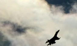 Un avion de chasse de l'armée russe dans le ciel de Moscou, le 27 août 2013