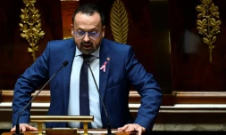 Le député Yannick Neuder, rapporteur général du budget de la Sécu, le 21 octobre 2024 à l'Assemblée nationale à Paris ( AFP / JULIEN DE ROSA )