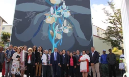 Fresque murale, La Châtoire, Art, Orchidée, Gorg One, Tampon, street art, Thien Ah Koon