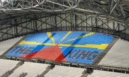 tifo pour dimitri payet au vélodrome de marseille