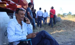 Manifestation travailleurs chantiers NRL Le Port