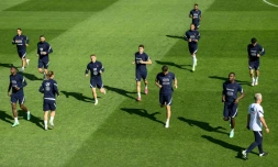 L'équipe de France lors d'une séance d'entraßnement au centre de Clairefontaine, le 5 juin 2021 à trois jours du match contre la Bulgarie