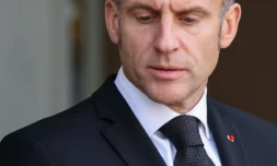 Le président Emmanuel Macron au palais de l'Elysée, le 30 octobre 2025 à Paris ( AFP / Ludovic MARIN )