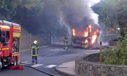 feu d\'un bus citais à la Montagne