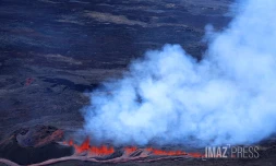 capture d'écran webcam de l'observatoire volcanologique)