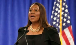 La procureure générale de l'Etat de New York Letitia James le 16 février 2024 ( AFP / TIMOTHY A. CLARY )