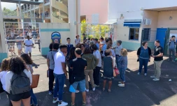 Débrayage, enseignants, réforme du bac, lycée Le Verger, Sainte-Marie