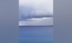 Un trombe marine aperçue au large de Cap Lahoussaye