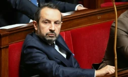Le vice-président du RN et député du Nord, Sébastien Chenu, à l'Assemblée nationale à Paris le 2 avril 2025 ( AFP / Bertrand GUAY )