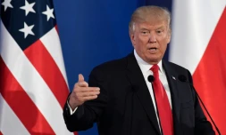 Donald Trump donne une conférence de presse à Varsovie le 6 juillet 2017