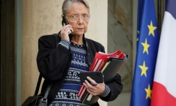 La PremiÚre ministre Elisabeth Borne à l'issue du Conseil des ministres à l'Elysée, le 12 décembre 2023