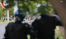 manif étudiants devant lepervanche