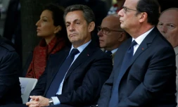 François Hollande et Nicolas Sarkozy le 19 septembre 2016 aux Invalides à Paris