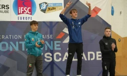 Escalade : Léo Grosset champion d'Europe de vitesse Jeunes , Louise Fontaine en bronze