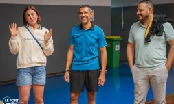  Le Port : la handballeuse Tamara Horacek en visite au Port Handball Club