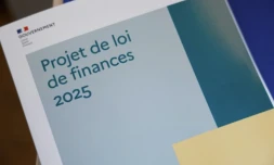 Le projet de loi de finances 2025 avant sa présentation, le 10 octobre 2024 à Paris ( AFP / Ludovic MARIN )