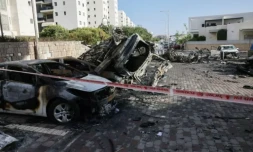 Des roquettes tirées depuis Gaza vers Israël, le 7 octobre 2023 ( AFP / MAHMUD HAMS )