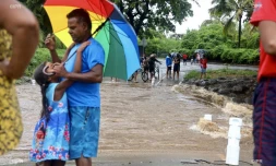 Dépression tropicale, sud, crue, radier submergé, eau