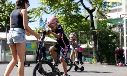Saint-Denis : découverte du half bike par les marmailles en vacances