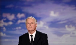 Le Premier ministre Michel Barnier au journal télévisé de France 2 à Paris, le 22 septembre 2024 ( POOL / Julie SEBADELHA )