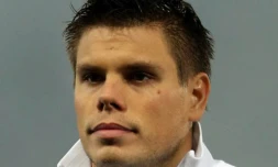 Ognjen Vukojevic sous les couleurs de l'équipe nationale de Croatie avant un match de qualifications pour la Coupe du monde 2014 contre l'Ecosse, le 15 octobre 2013 à Glasgow    