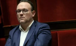 Damien Abad, député du groupe Renaissance, assiste à une séance de questions au gouvernement à l'Assemblée nationale, le 13 décembre 2023 à Paris ( AFP / ALAIN JOCARD )