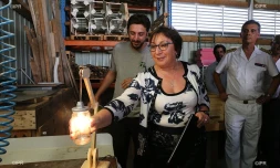 Martine Pinville en visite à La Réunion