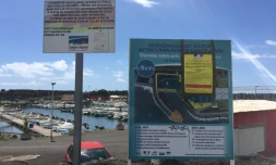 Port de Sainte-Marie, travaux, Cinor, modules temporaires, chantier,