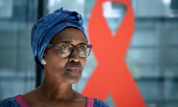 La directrice exécutive de l'Onusida, Winnie Byanyima, en juillet 2020 à Genève 