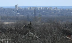 La ville d'Avdiïvka, reprise par les forces russes, le 19 février 2024 dans la région de Donetsk, en Ukraine