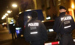 Des policiers dans une rue de Berlin, le 26 novembre 2015 en Allemagne