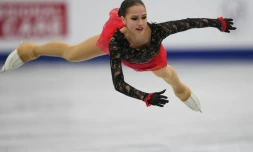 La Russe Alina Zagitova lors du programme libre à l'Euro de patinage artistique, le 25 janvier 2019 à Minsk